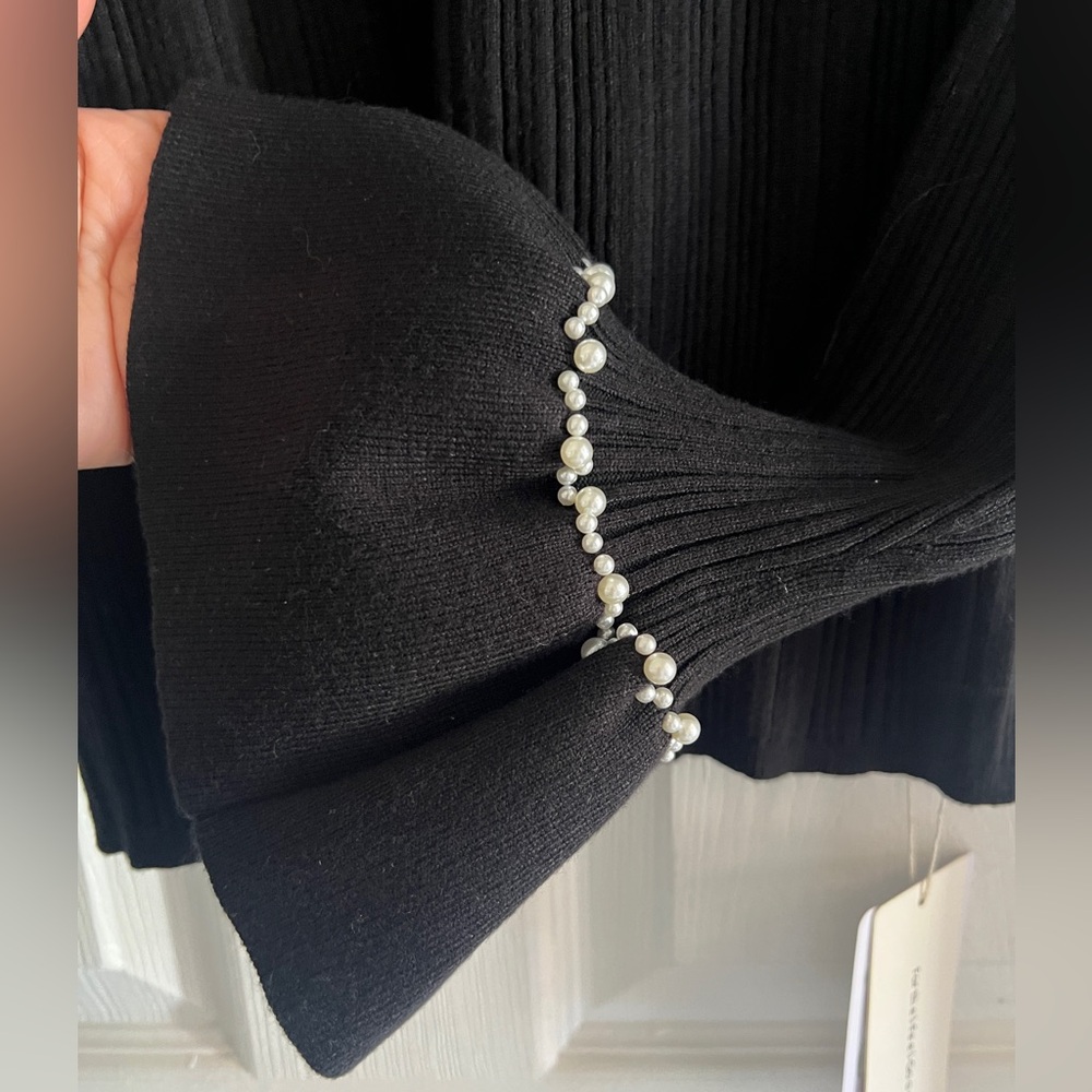 Commense Beaded-Decor Ruffle Knit Top - Picture 16 of 16